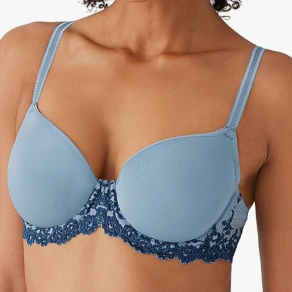 Wacoal Other - NWT WACOAL Women's Embrace Lace Contour Bra, blue 34C